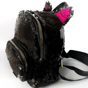 Kitten Sequin Backpack