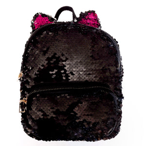 Kitten Sequin Backpack