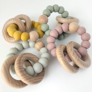 Beaded Teething Rattle